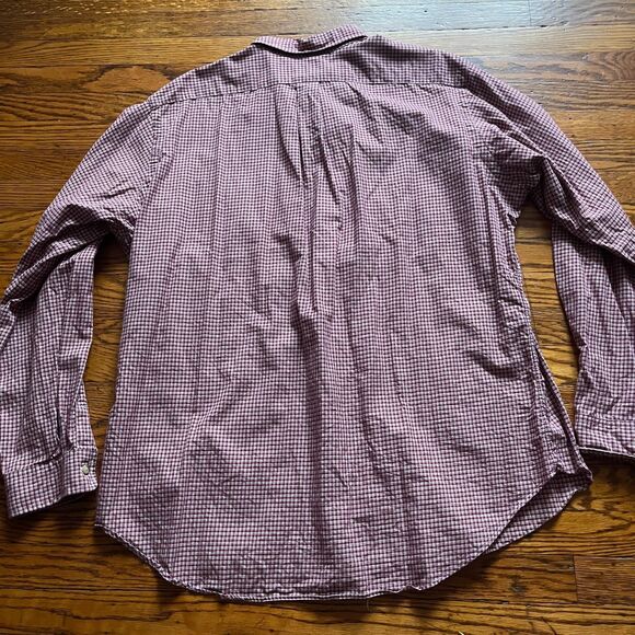 Polo Ralph Lauren Men's XL Classic Fit Button Down Dress Shirt Red Gingham Plaid - Picture 8 of 8